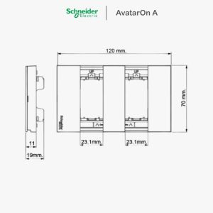 ชไนเดอร์ Avataron A ฝา 2 ช่อง