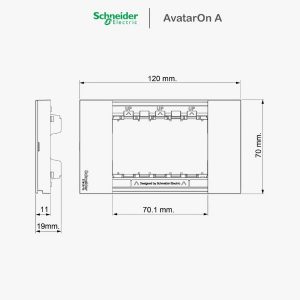 Schneider Avataron A หน้ากาก 3 ช่อง