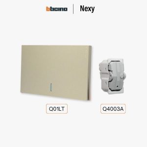 Bticino Nexy ชุดสวิตช์สองทาง 1 ช่อง สีไทเทเนียม์ | 2 ways 1 gang switch - Titanium