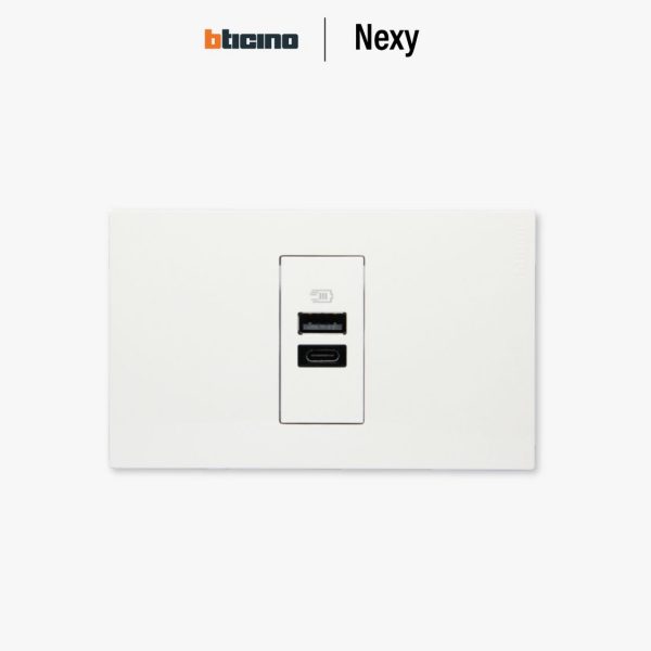 Bticino Nexy ปลั๊ก USB A+C | Double USB sockets Type-A and Type-C