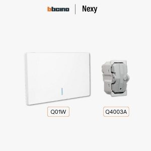 Bticino Nexy ชุดสวิตช์สองทาง 1 ช่อง สีขาว มีไฟ | 2 ways 1 gang switch - White
