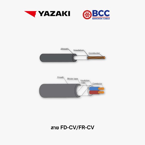 สายไฟ FD-CV/FR-CV สายทนไฟ | BCC, Yazaki