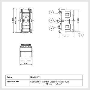 Panasonic Partio สวิตช์ทางเดียว - WXG5001